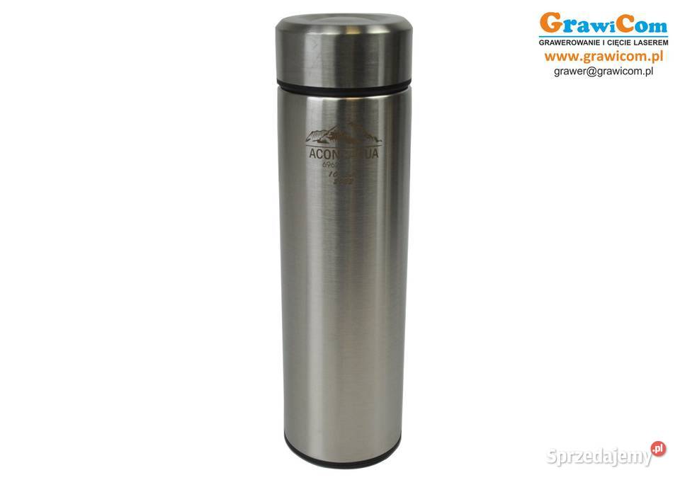 Termos 470 ml logo grawer SREBRNY 10 podkarpackie
