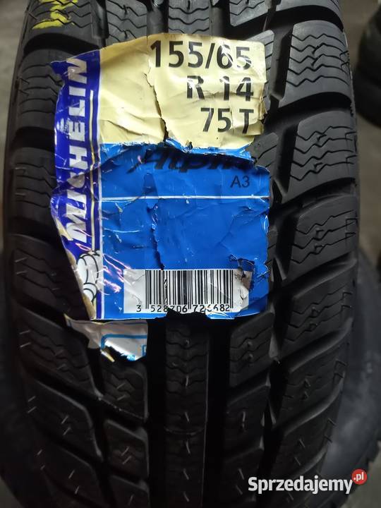 4x Opona NIEUŻYWANA ZIMOWA 15565R14 MICHELIN 149 Samochodowe Zaścianki
