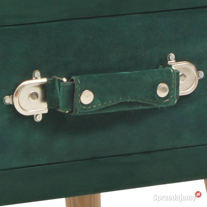 vidaXL Szafki nocne 2 zielone 40x35x40 aksamitne