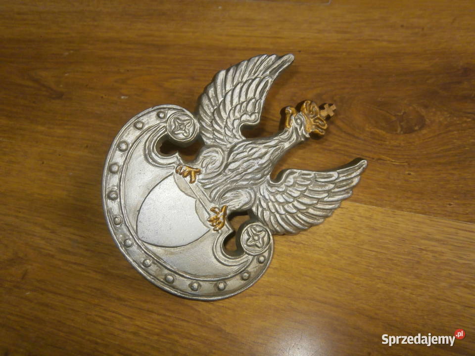 Orzeł w koronie z krzyżem wojskowy odlew Militaria Łódź
