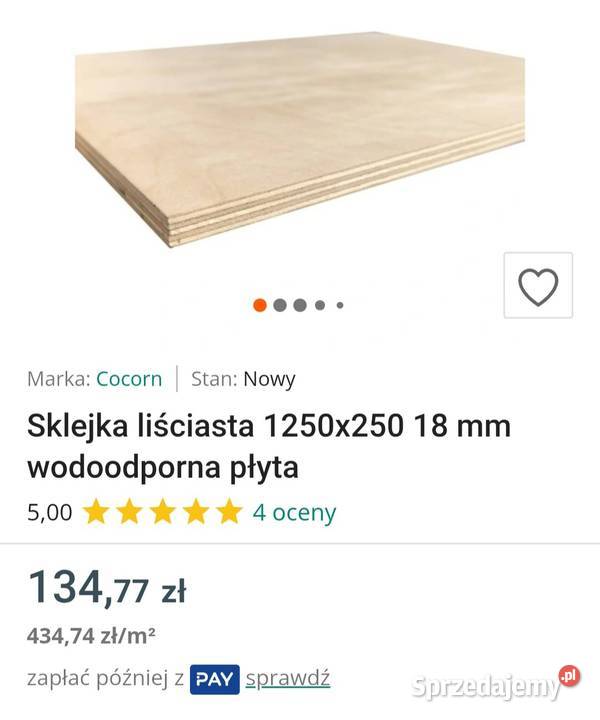 Sklejka wodoodporna twarda Jedlicze