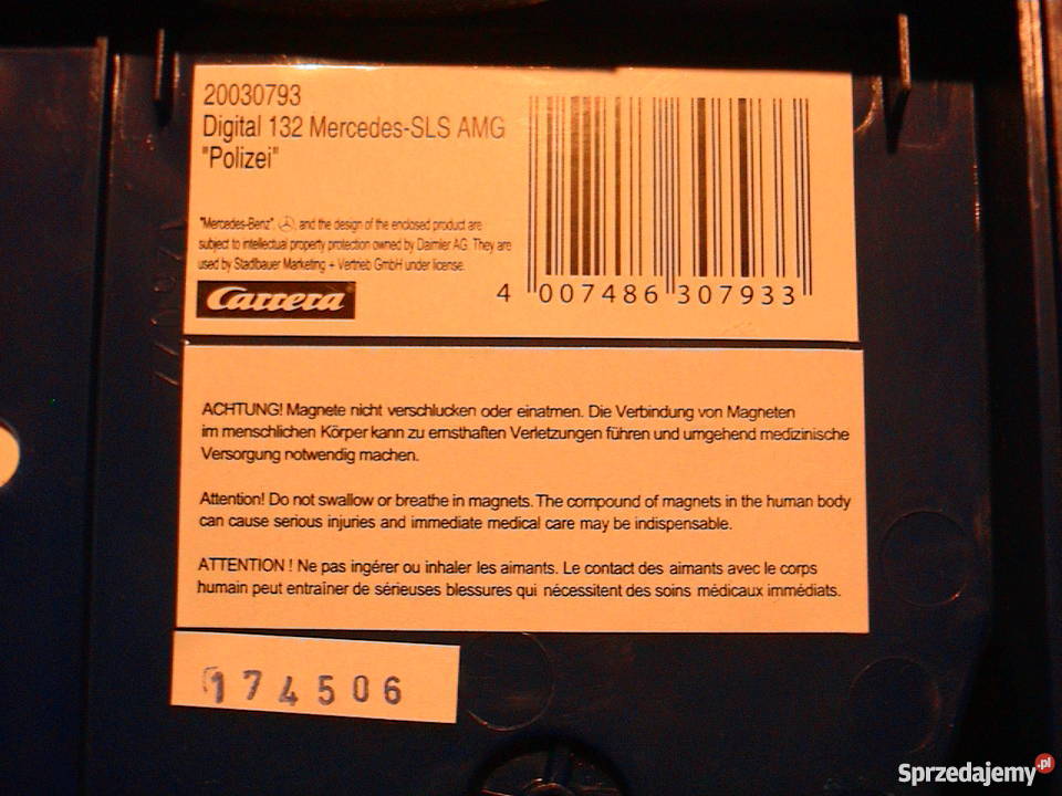 Carrera digital 132 MercedesSLS AMG Policja śląskie