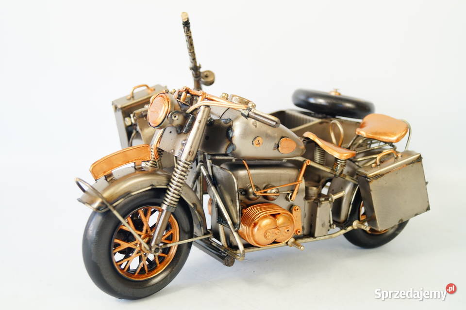 Metalowy pojazd stary motocykl z dostawką Gizałki sprzedam