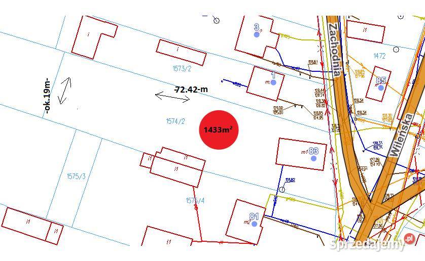 Działka siedliskowa1433m Ostrów Mazowiecka sprzedam