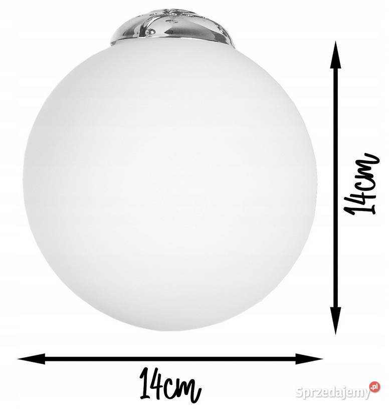 KINKIET ŚCIENNY SKRĘCONY CHROM SZKLANA KULA LOFT podlaskie Choroszcz
