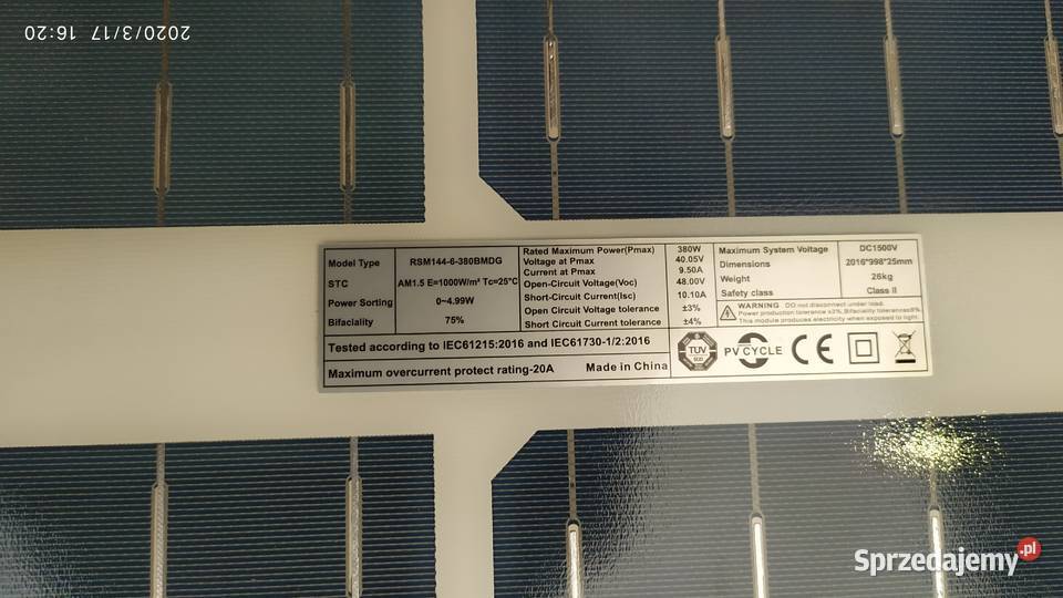 panel fotowoltaiczny solar 380W MONO panel słoneczny