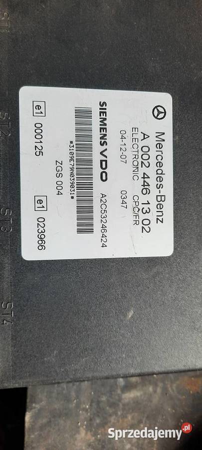 Kaseta Sterownik MERCEDES ACTROS A0024461302 Staszów