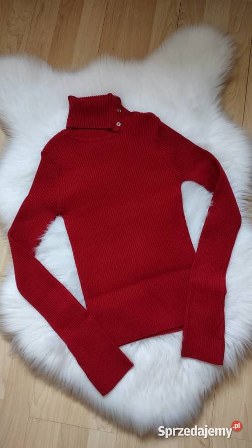 Golf w prążki bordowy SM Energie