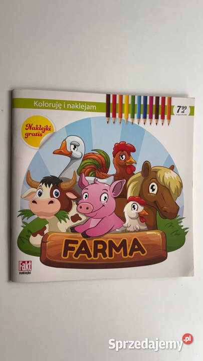 FARMA Koloruję i Naklejam Książka Kolorowanka Warszawa