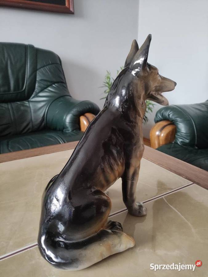 Porcelanowa figurka Owczarek niemiecki 25 Janów Lubelski