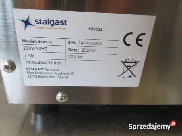 Naświetlacz sterylizator szufladowy ze stali Gastronomia