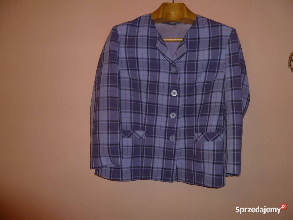 Żakiet popielaty w kratę Kraków