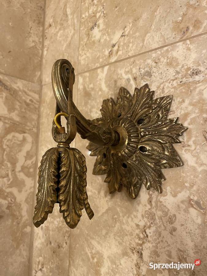 Stary mosiężny kinkiet Łódź