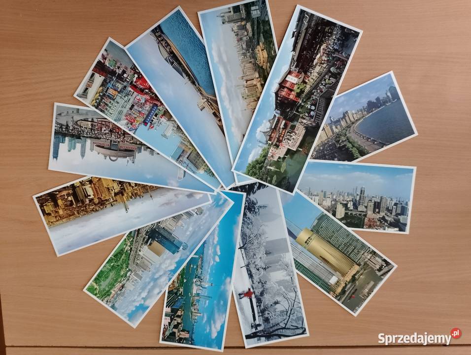 Zestaw 12 panoramicznych pocztówek z SZANGHAJU sprzedam