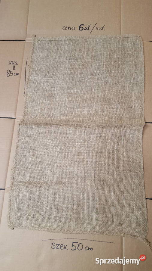 Polski MOCNY Worek jutowy 50x85 NATURALNA JUTA Rzeszotary