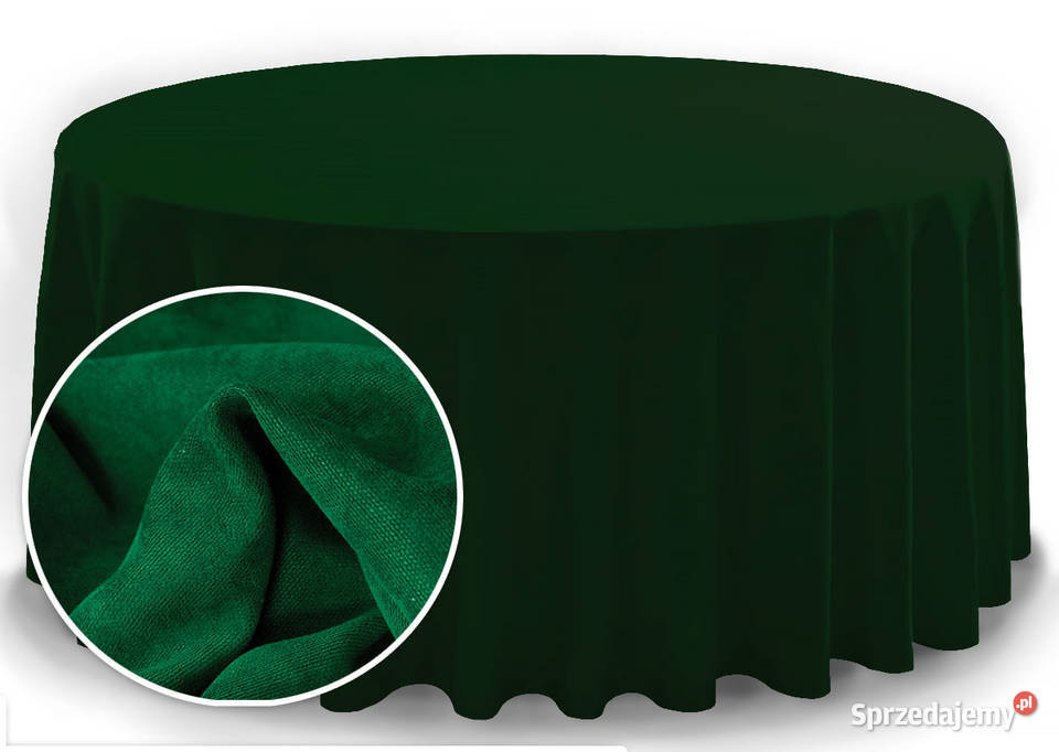 Obrus okrągły 320 średnica Butelkowa Zieleń wielkopolskie Leszno