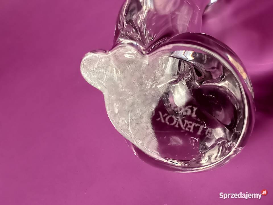 Kot Lenox tafla przezroczystego szkła figurka Porcelana i szkło Zamość