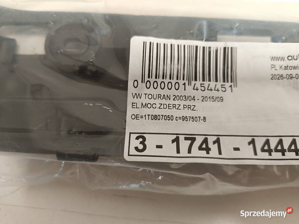 Prowadnica zderzaka tylnego prawa Volkswagen