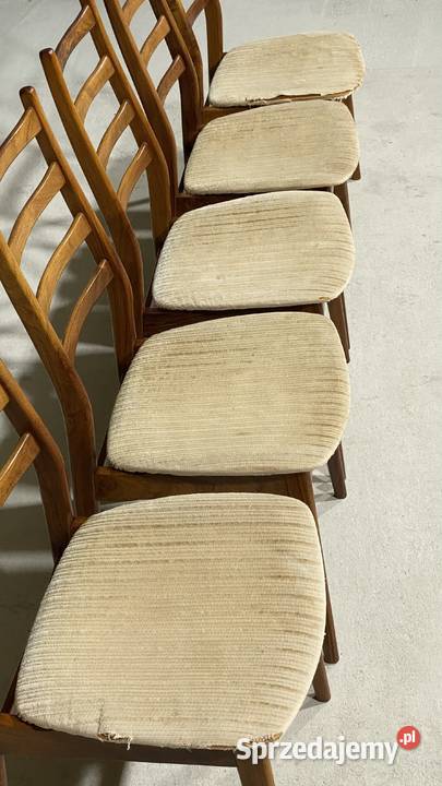 Komplet 5 krzeseł vintage Casala Niemcy lata 60 Gryfice