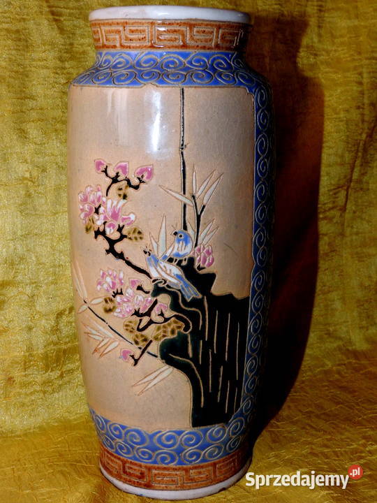 Duży wazon ceramiczny ze zdobieniem japońskim Inowrocław
