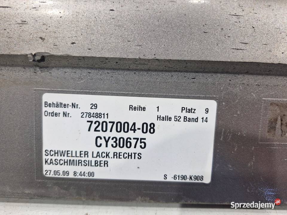 BMW 7 F01 LISTWA PROGOWA PRÓG PRZEDNI PRAWY