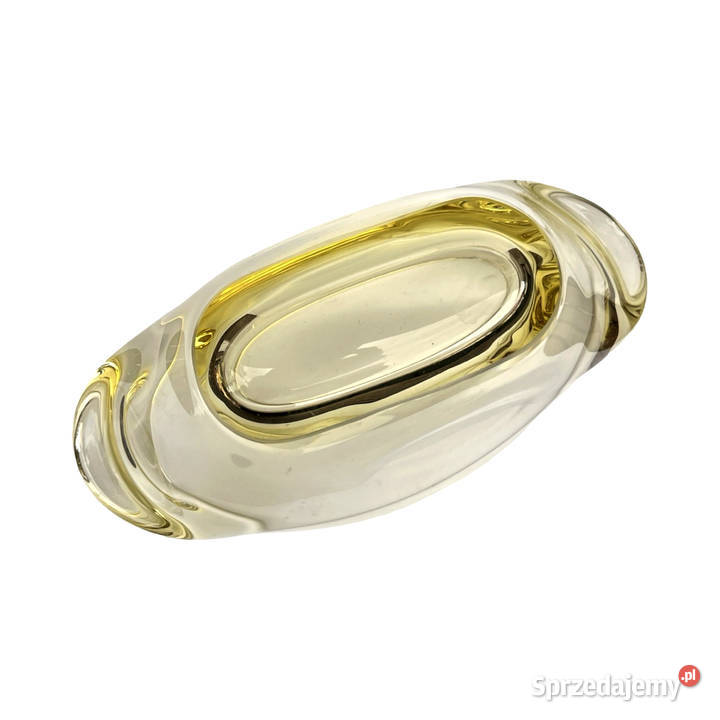 Szklany wazon proj M Klingera elezn Brod Sklo Warszawa