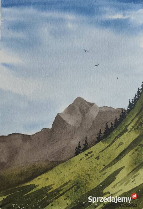 Akwarela Akwarelka Obraz pt Na granicy ciszy A5