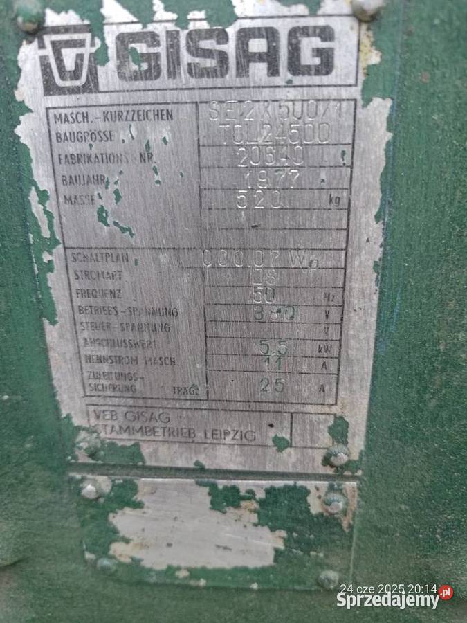 Szlifierka przemysłowa kołowa stołowa 520 Rynarcice