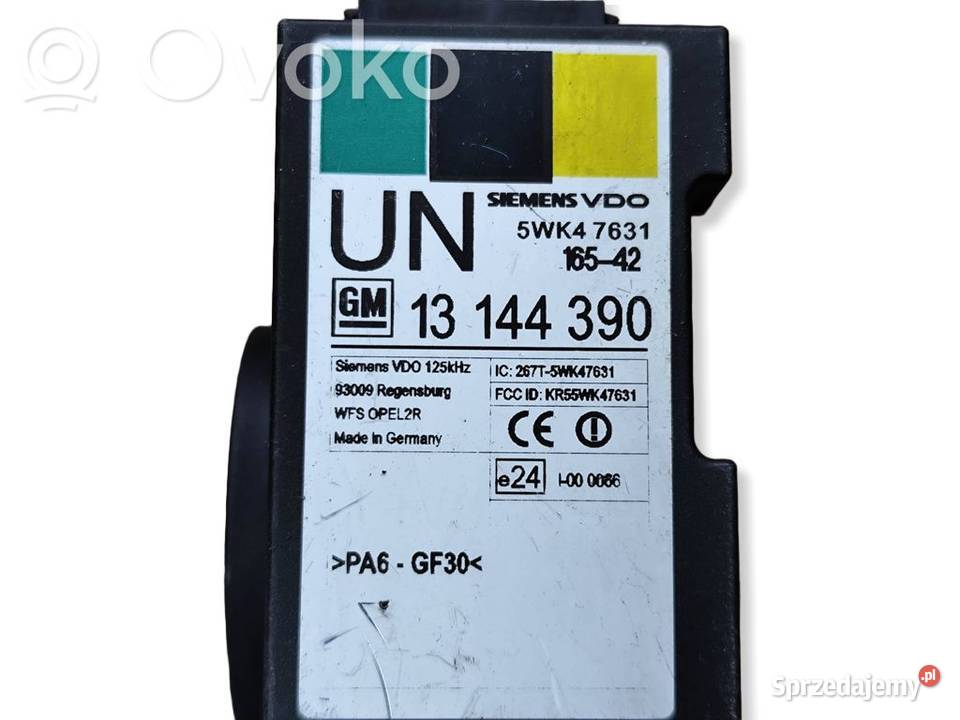 Opel Meriva A 16 ZESTAW STARTOWY KOMPUTER Czujniki i sterowniki