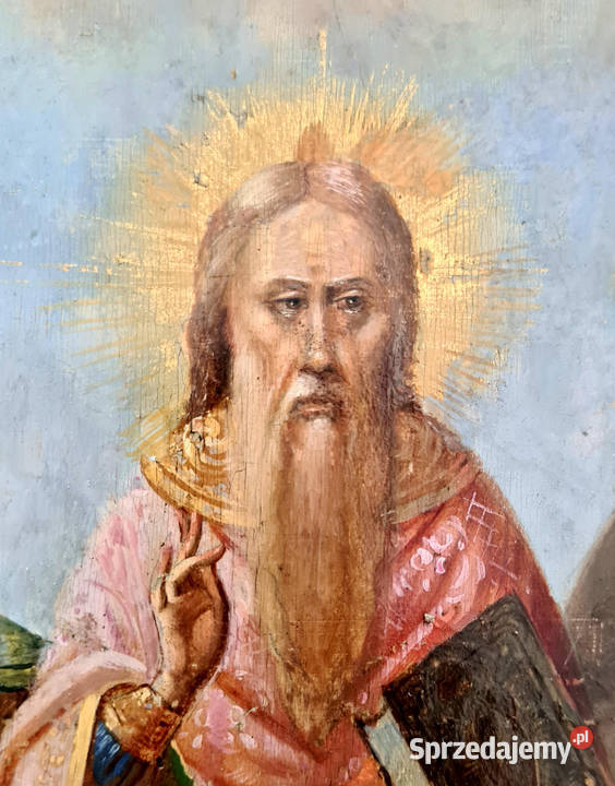 Ikona Święci Katarzyna Cyryl i Metody 1872r 0063 Malarstwo Warszawa sprzedam