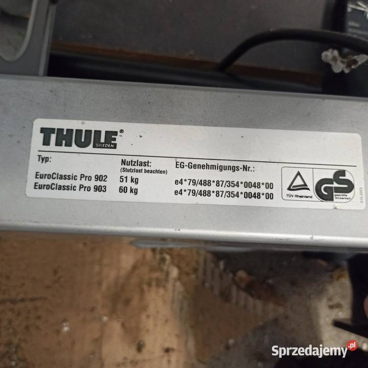 Thule 3 rowery bagażnik na hakPlatforma 903 Kadłub