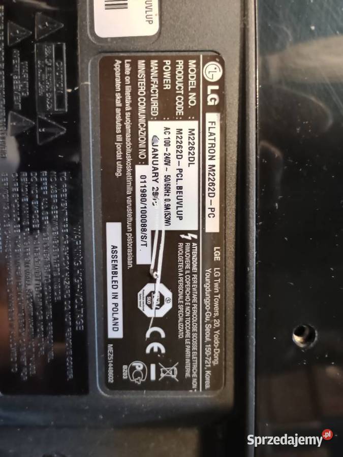Monitor Asus 22 całe Wągrowiec