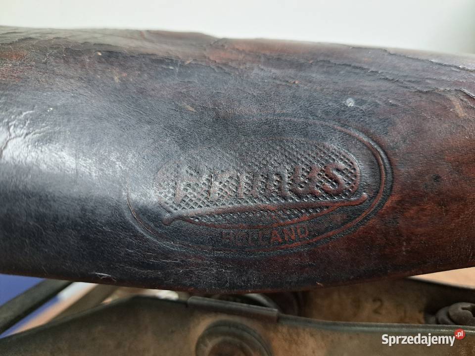 Stare skórzane siodełko rowerowe Primus Jasin