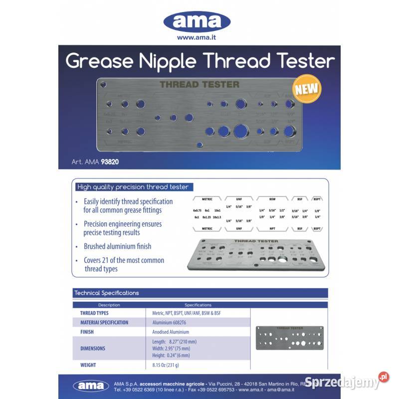 Wzornik przymiar do gwintów 93820 sprzedam