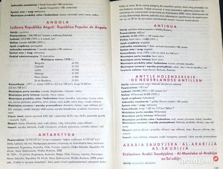 Popularny atlas świata Wydanie 1977 red Zofia Chełm