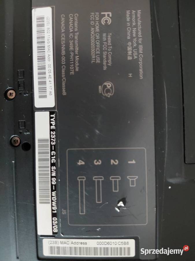 Okazja Laptop IBM THINKPAD T40p Grodzisk