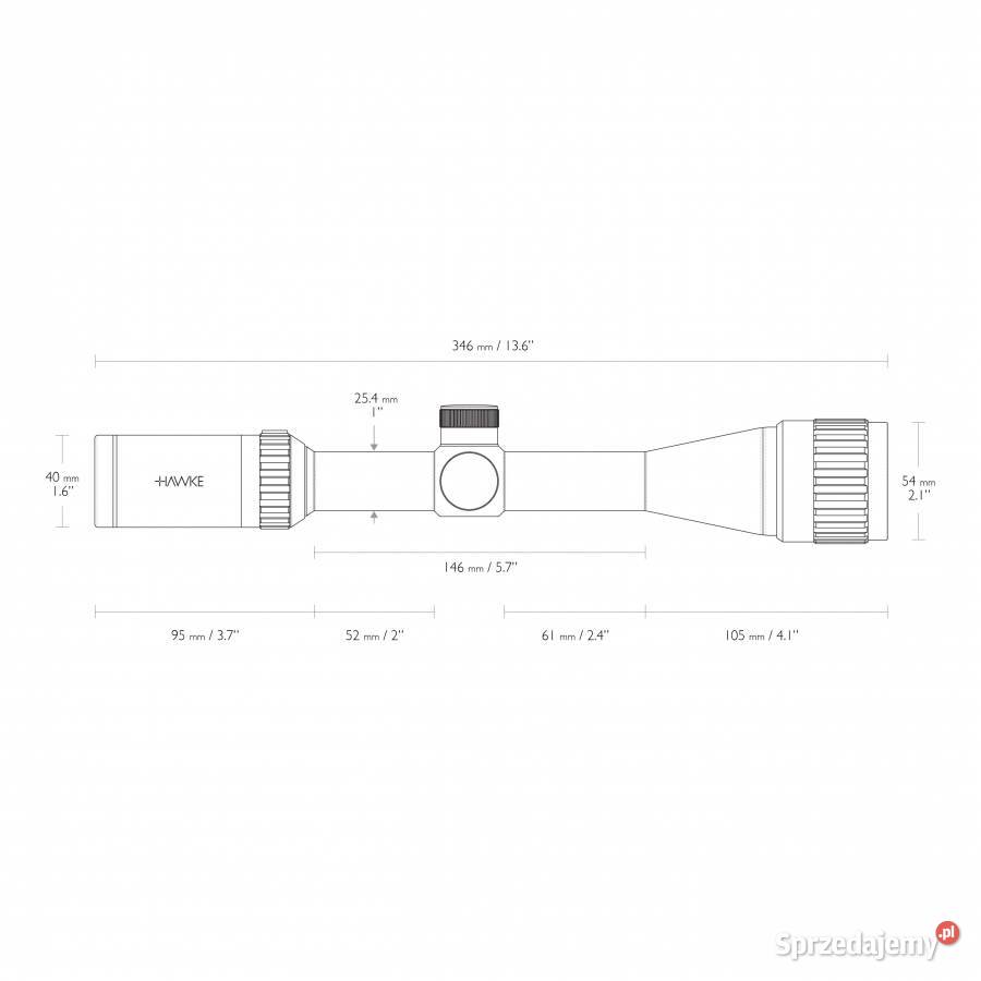Luneta celownicza Hawke Vantage 1 412x40 AO Mil Pabianice