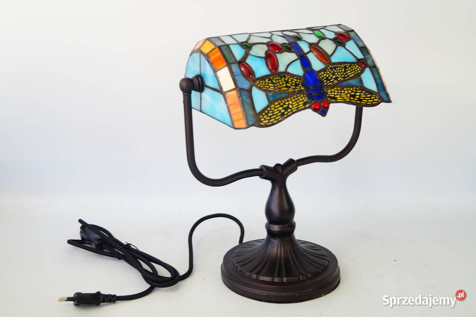 Lampka witrażowa styl Tiffany witraż na biurko Gizałki sprzedam