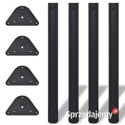 4 Nogi do stołu z regulacją wysokości Czarne 710 sprzedam