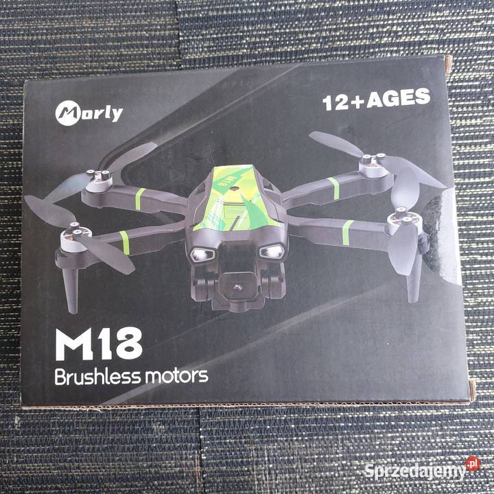 Dron  M18 Brushless Motor Drone 4K czarnozielony