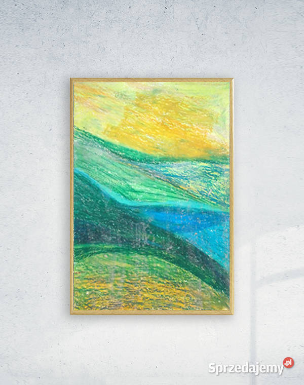 zielony obraz na ścianę zielona abstrakcja 21x30 Łódź