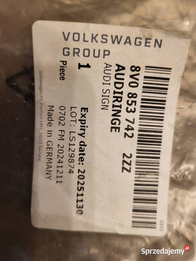 Oryginalny emblemat logo Audi przódtył Gliwice