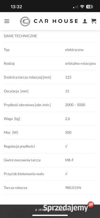 Maszyna polerska Rupes LHR15ES Gorzów Wielkopolski