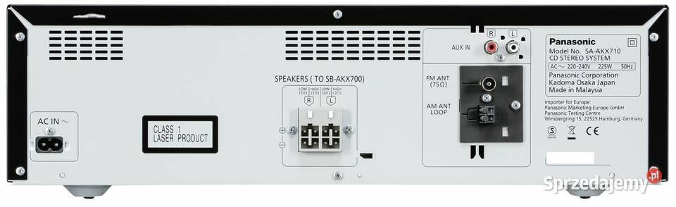 Wieża Panasonic SCAKX710EK nowa Radom