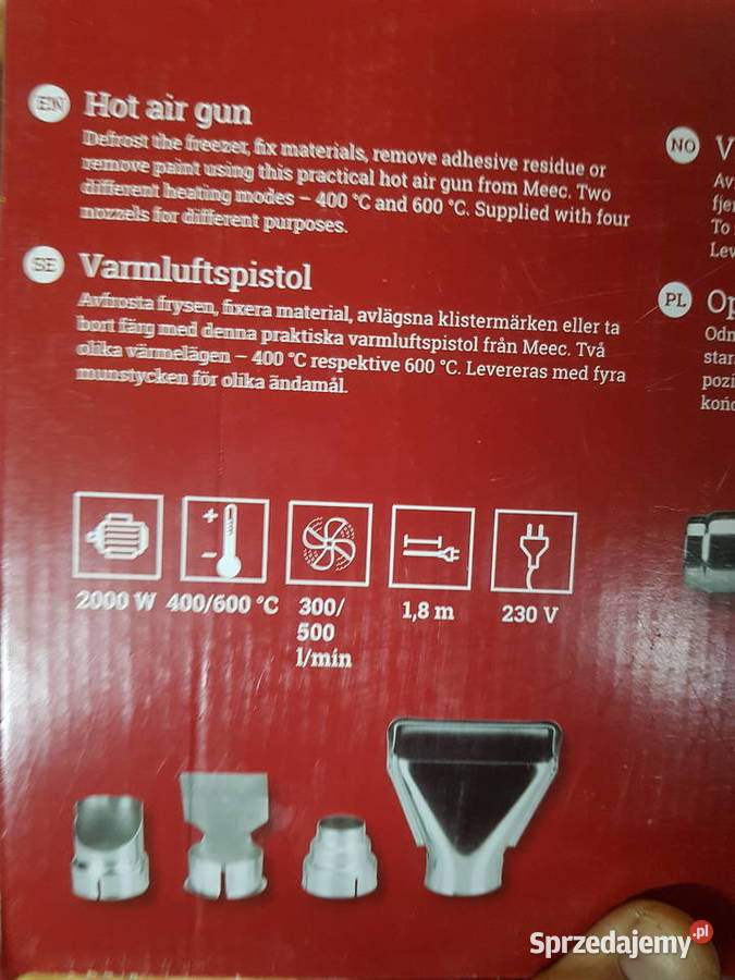 Meec Tools Opalarka 2000 Wat 400 600 stopni c Głogowa