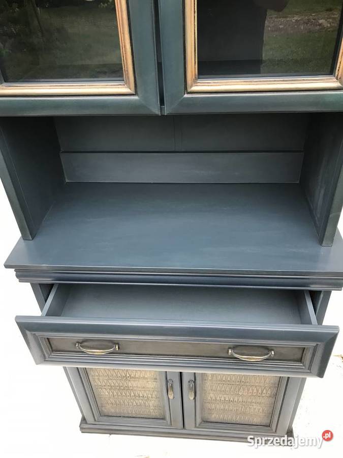 Witrynakredens w stylu shabby chic niebiesko Przeworsk