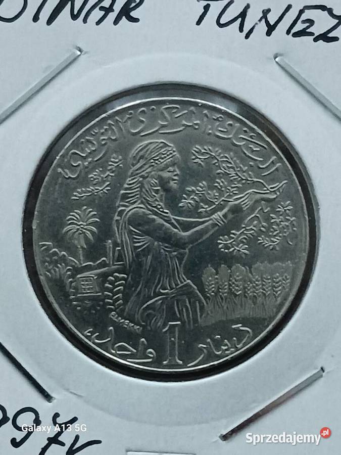 1 Dinar Tunezja 1997 r UNC Numizmatyka Konin