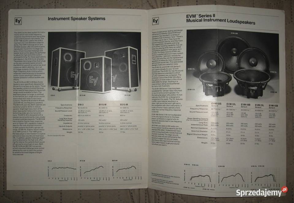 ElectroVoice brochures catalogs lot katalogi pomorskie