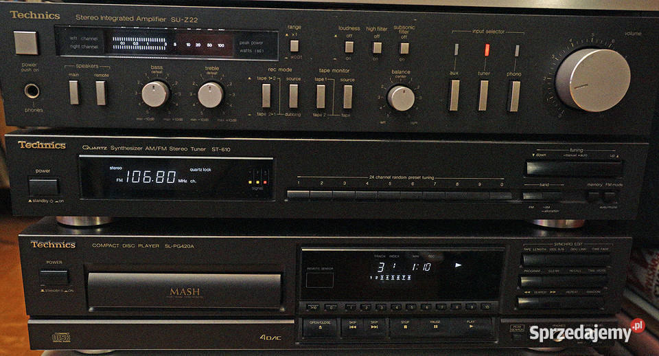 Wieża Technics komplet oddzielnie kolumny Warszawa sprzedam