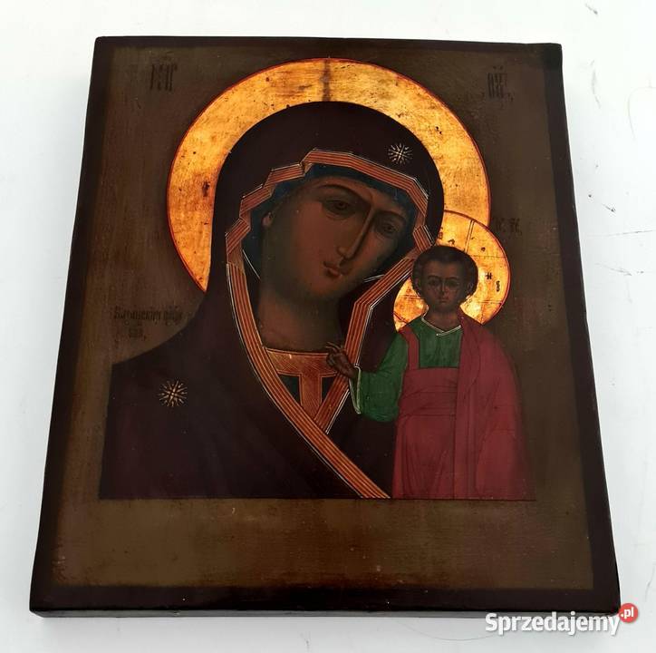 Ikona Matka Boża Kazańska XIX wiek 0329 Warszawa